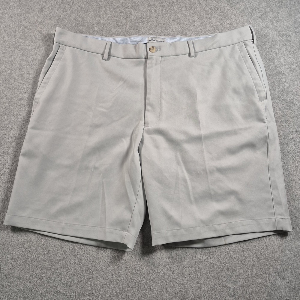 Peter Millar Shorts Mens 40 Grey Salem Performance Golf Golfing Preppy